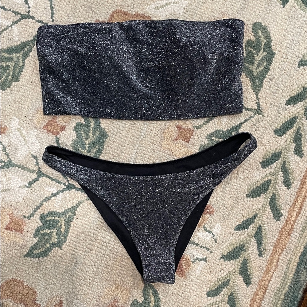 PINK Victoria's Secret Shimmering Black Bikini